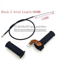 WeiYu Pocket bike throttle settle Handle Grips with Cable fit for Mini Dirt bike Racing Bike 2 stroke Mini ATV Quad 47cc 49cc