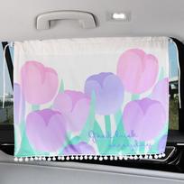 Panda Cartoon Car Curtain Suction Cup Car Blackout Curtain Car Sunshade Curtain  Windshield tulip