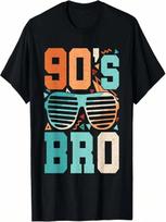 90's Bro Retro 1990s 90s Style Disco Party Outfit T-Shirt S įvairiaspalvis