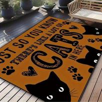 Cat Enthusiast'S Delight Welcome Mat with Silicone Backing Perfect for Indoor and Outdoor Use Home and Garden Home Decoration 40x60cm