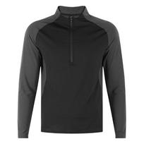 Men's Color Block Quarter-Zip Long Sleeve Athletic Shirt, Breathable Quick-Dry Sportswear Top For Golf M juoda