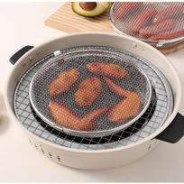 304 Stainless Steel Airfryer Basket Quickly Drain Oil Rust-Proof Draining Basket Safety Multi-Functional Baking Basket onesize
