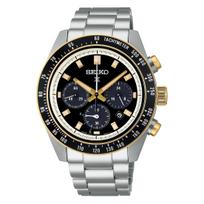 PROSPEX SBDL109 Pagamintas Japonijoje Saulės energija VEIKIANTIS SPEEDTIMER Takimetras Data Juoda Auksinė Nerūdijantis Plienas [Seiko Laikrodis] Vyriškas Laikrodis, Japonija, Maitinamas, Serija, Rėmelis,