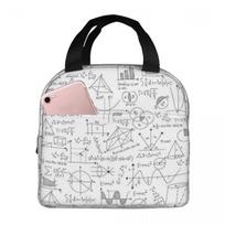 Mathematics Formulas Math Numbers Insulated Lunch Bag for Women Kids Portable Food Boxes Thermal Lunch Box Tote One Size