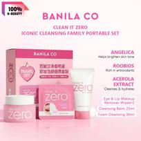 Banila Co Clean It Zero Iconic Cleansing Family Portable Set   30ml+25ml+2pcs/1.01fl oz+0.85 fl oz+2pcs