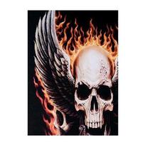 5D DIY Diamond Painting Angry Skeleton Cross Stitch Kit Mosaic Diamond Embroidery Rose Full Round/Square Drill Home Decoration Round 20x30cm