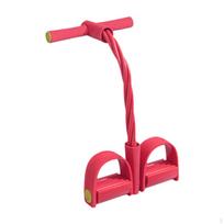 4 Tubes Elastic Pedal Puller, Resistance Band, Multifunction Exercise Tension Rope raudona