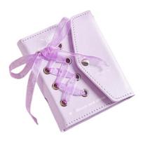 Girls Sticker Notebook Binder 20 Double-Sided Pages Transparent PP Inner Page Scrapbook Refill Pages violetinė