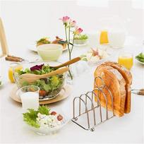 Stainless Steel Bread Rack Restaurant Home Bread Holder 6 Slices Food Display Tool For Restaurant Kitchen Accessories one size sidabras