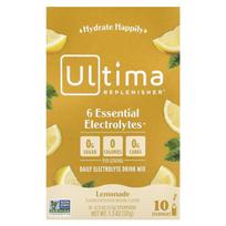 Ultima Replenisher, 6 Essential Electrolytes, Daily Electrolyte Drink Mix, Lemonade, 10 Stick Packs, 0.13 oz (3.7 g)