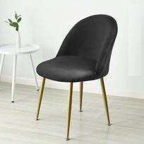 Thickened Elastic Super Plush Silver Fox Eel Duckbill Seating Case Home Hotel Dining Chair Makeup Chair Cover Irregular Form Chair Cover Cover 48*40*40cm juoda