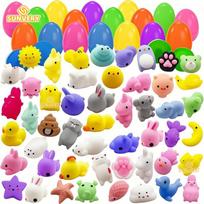 Mochi Squishy Toy Mystery Prefilled Easter Eggs Stress Relief Squishies Toy designed for Easter Eggs Fillers School Classroom Prizes -A8044