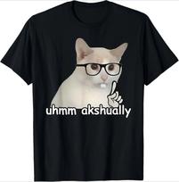 Funny Mrmr Tops Sad Cat Emoji TShirt Humorous Letter Print Cotton ShortSleeved Casual Loose Basic Crew Neck Top for Daily Wear S