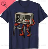 Funny Old Gamer Gaming Retro 80s 90s Video Game Old Gamer TShirt Kawayi Harajuku Individuality Cotton Tee Ropa Hombre S