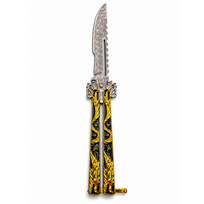 Treniruočių peilis Butterfly be ašmenų 22cm - golden dragon