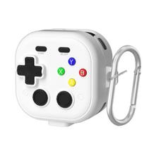 Soft silicone case for Samsung Galaxy Buds 4 Pro/Galaxy Buds 4, with carabiner balta