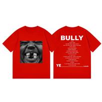 Reperis Kanye West Bully Albumo Prekės Marškinėliai Harajuku Hip Hop Trumpomis Rankovėmis Marškinėlis Unisex Moteriški Laisvalaikio Mados Per dydžio Marškinėliai 4XL