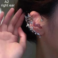 Sparkling Crystal Elf Butterfly Ear Cuff Without Piercing Clip Earrings Elegant Ear Clip For Women Exquisite Ear Cuff