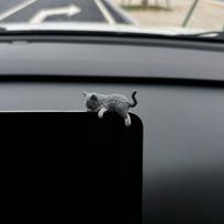 1/4 vnt. automobilio dekoracija miegančios katės lėlės kačiukas kūrybingi automobilių papuošalai žaislai katės mikro peizažo modelis mieli automobilių aksesuarai dovanos