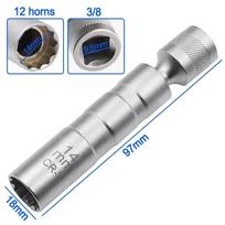Žvakių lizdinis veržliaraktis adapteris 14mm16mm rinkinys universalus šarnyras su magnetiniu lanksčiu lizdu plonasienis 3/8  pavara automobilio remonto įrankis