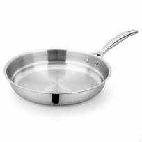 Stainless Steel Frying Pan Works on All Cooktops ThreeLayer Skillet Heat Distribution