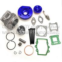 Minimoto 44mm Cylinder Assy Big Bore 44-6  Kit Set 2 Grooves For 47cc 49cc Mini Dirt ATV Pocket Bikes Minimoto mėlyna