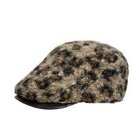 Adjustable Leopard Print Berets Keep Warm Women Newsboy Caps Fashion Lamb Wool Berets Hat  Female kava