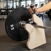 Wooden Barbell Lifter LaborSaving Design Deadlift Jack Easy Plate Loader for Weightlifters,