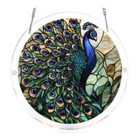 Acrylic Puzzle Suncatcher, 7.4 Inch Hummingbird/Flower/Red Bird DIY Sun Catcher Kit, Stained Glass Style Window Hanging Ornament for Home Decor K