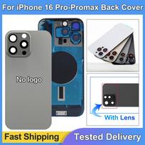 iPhone 16 Pro galinio stiklo skydelio baterijos dangtelio keičiamos dalys, galinis korpusas su kameros objektyvu iPhone 16Pro Max 16 Pro Black