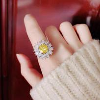 Women's Adjustable Gemstone Ring: Luxurious Pigeon Blood Ruby for the Index Finger - Chic Celebrity Style Adjustable
