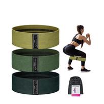 Non-Slip Glute & Hip Thrust Resistance Bands: Elastic Loop Set for Yoga & Butt Workout black