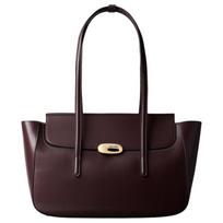 Calvin Klein Top flap stitching detail Polyurethane Shoulder Bag Women's Burgundy raudona