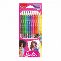 Spalvoti pieštukai MAPED BARBIE, 12 sp.