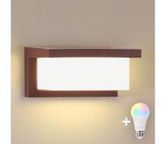 Brilagi - LED RGBW lauko sieninis šviestuvas BRICKY 1xE27/9W/230V rudas IP54