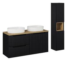 Vonios komplektas COMAD NOVA BLACK 120 su praustuvais