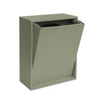 Pilkai žalios spalvos iš perdirbto plastiko šiukšliadėžė rūšiavimui/sieninė Recycling Box – ReCollector