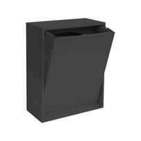 Juodos spalvos iš perdirbto plastiko šiukšliadėžė rūšiavimui/sieninė Recycling Box – ReCollector