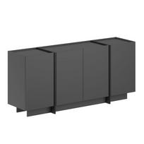 Antracito spalvos šoninė spintelė su anga laidams 180x80x45 cm Dorma – Kalune Design