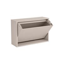 Šviesiai pilkos spalvos iš perdirbto plastiko šiukšliadėžė sieninė Mini Box – ReCollector