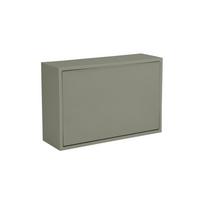 Pilkai žalios spalvos iš perdirbto plastiko šiukšliadėžė sieninė Mini Box – ReCollector