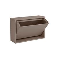 Šviesiai rudos spalvos iš perdirbto plastiko šiukšliadėžė sieninė Mini Box – ReCollector
