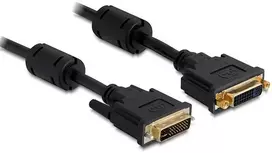 Delock Extension cable DVI 24+5 male > DVI 24+5 female 1 m juodas