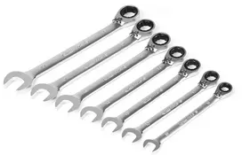 Kamasa Tools Kombinuotų veržliarakčių su terkšle rinkinys 7vnt. dėžutėje