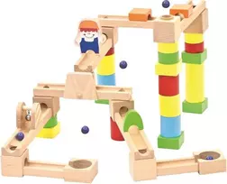 BINO Medinis konstruktorius "Kamuoliuko takelis" (40 dalių), 3+