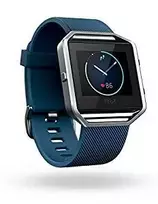 Išmanusis laikrodis Fitbit Blaze, Sidabrinės spalvos korpusas su mėlynos spalvos dirželiu