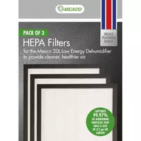 HEPA filtrų rinkinys oro sausintuvui 20L Platinum Meaco (3 vnt.)