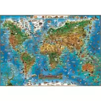 Sieninis žemėlapis „Pasaulio gyvūnai“ 137 x 97 cm