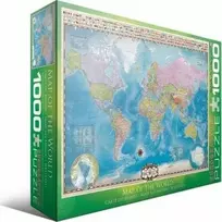 Eurographics DĖLIONĖ PASAULIO POLITINIS - GAMTINIS ŽEMĖLAPIS IR VĖLIAVOS 1000D