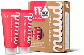 100% natūralus ir veganinis dezodorantas Nuud su mikro sidabru gudresnis rinkinys 2x20ml